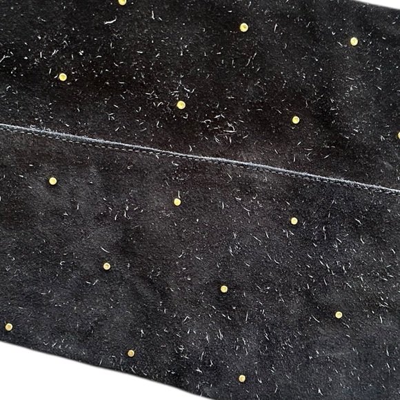 Free People suede studded slouchy‎ Black gold Boots 8 - Picture 2 of 4